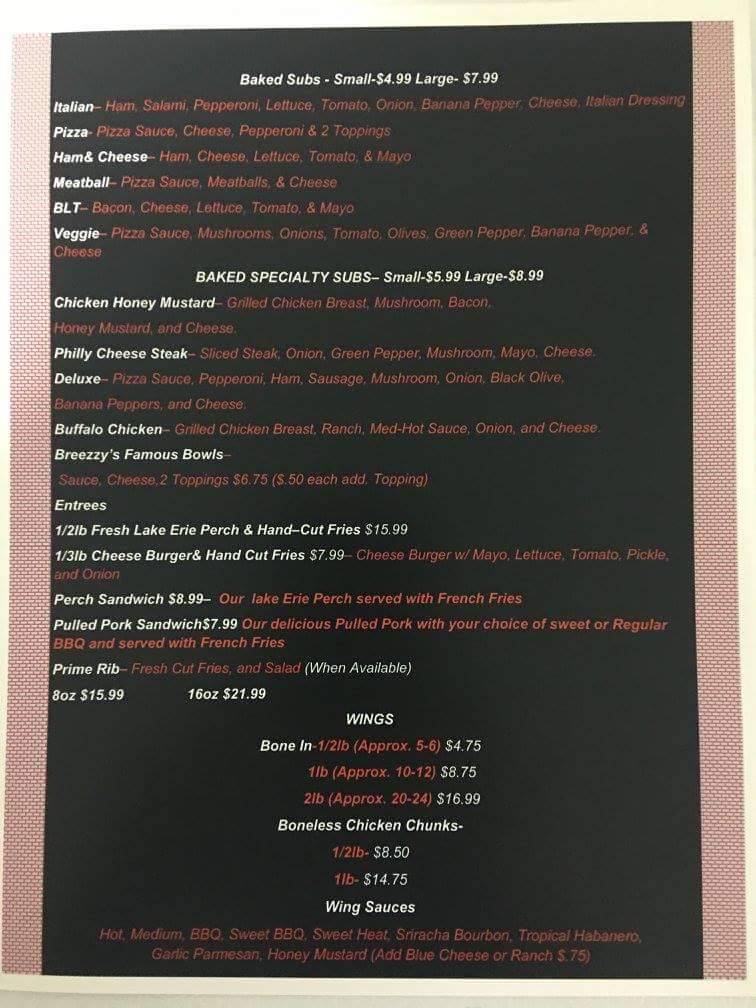 Breezzyss Pizza | restaurant | 144 Washington Square, Bucyrus, OH 44820, USA | 4195621440 OR +1 419-562-1440