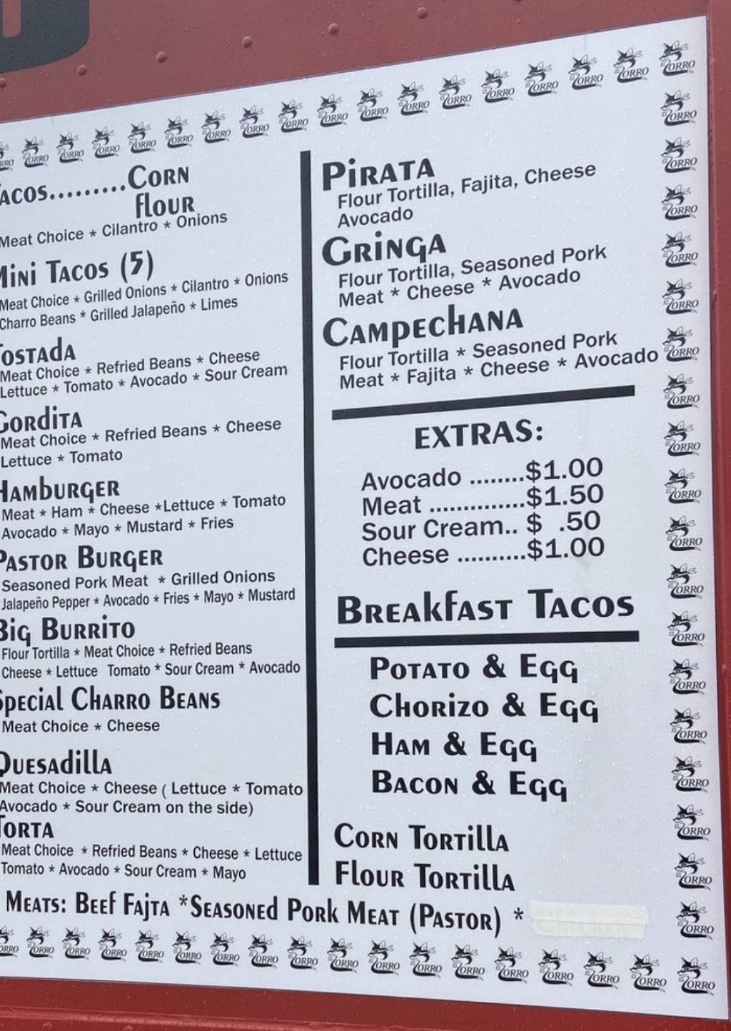 Tacos El Zorro | restaurant | 15162 Galveston Rd, Webster, TX 77598, USA | 8325709346 OR +1 832-570-9346