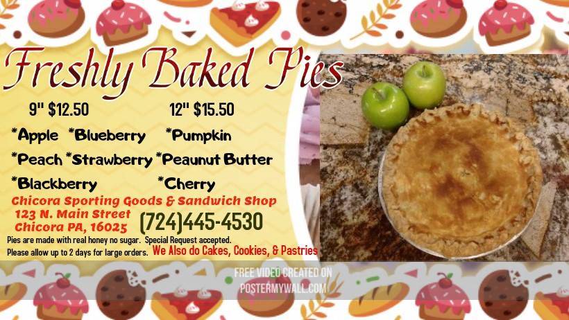 Chicora Sporting Goods & Sandwich Shop & Deli | restaurant | 123 N Main St, Chicora, PA 16025, USA | 7244454530 OR +1 724-445-4530