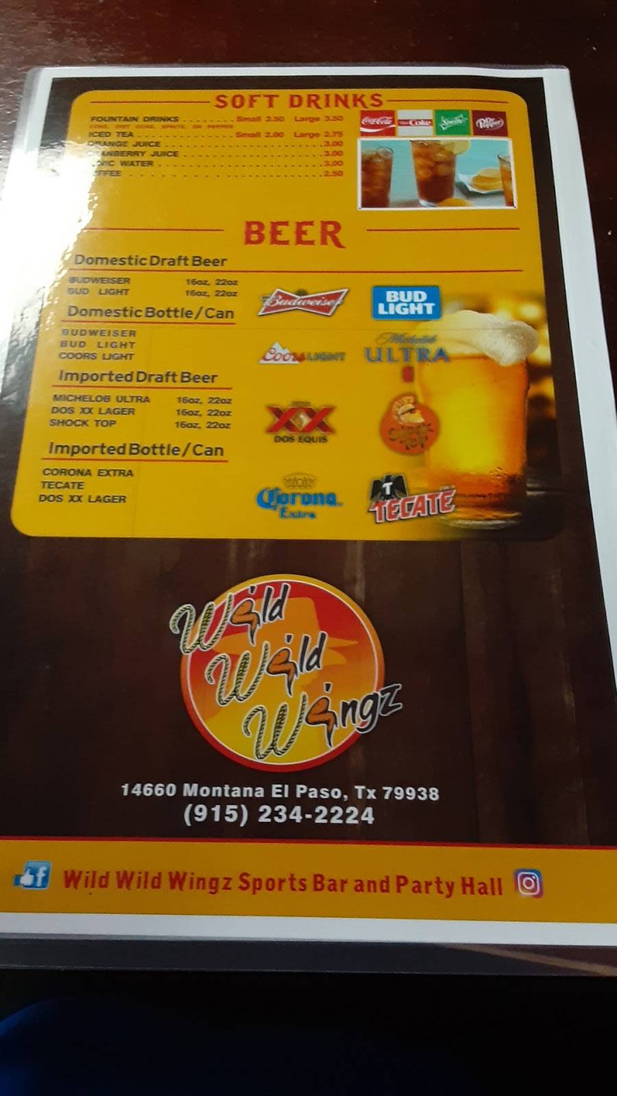 Wild Wild Wingz | restaurant | 14660 Montana Ave, El Paso, TX 79938, USA | 9152342224 OR +1 915-234-2224