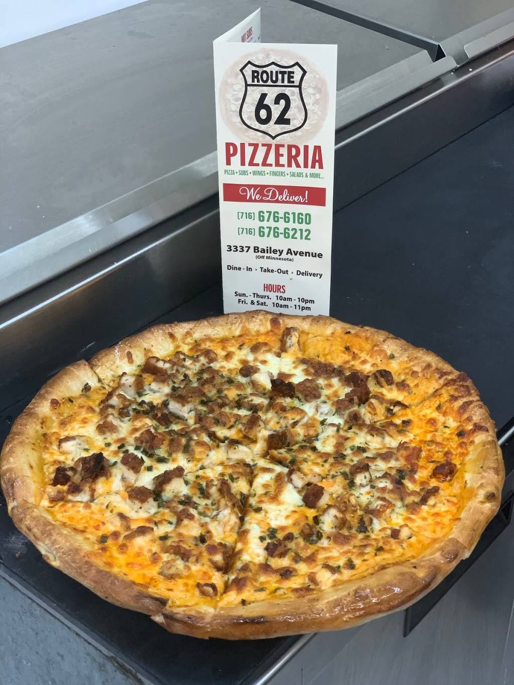 ROUTE 62 PIZZERIA | meal delivery | 3337 Bailey Ave, Buffalo, NY 14215, USA | 7166766160 OR +1 716-676-6160