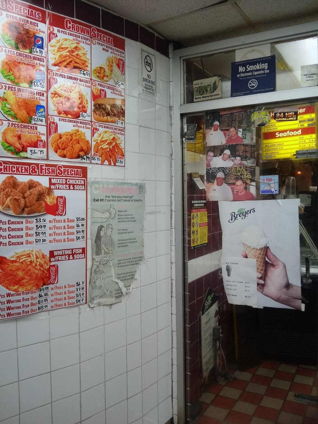 Crown Fried Chicken | restaurant | 822 Myrtle Ave, Brooklyn, NY 11206, USA | 7186245325 OR +1 718-624-5325