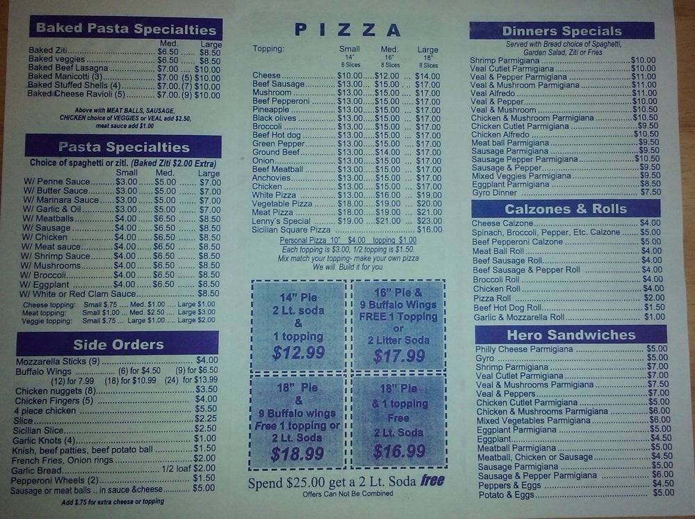 Lennys Pizza | meal delivery | 3021 Church Ave, Brooklyn, NY 11226, USA | 7187030777 OR +1 718-703-0777