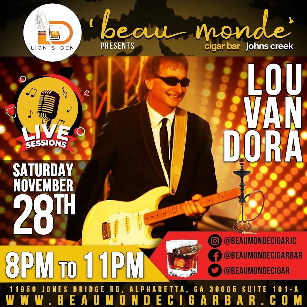 Lions Den Beaumonde Cigar Bar | night club | 11950 Jones Bridge Rd Suite 101, Alpharetta, GA 30005, USA | 7705591987 OR +1 770-559-1987