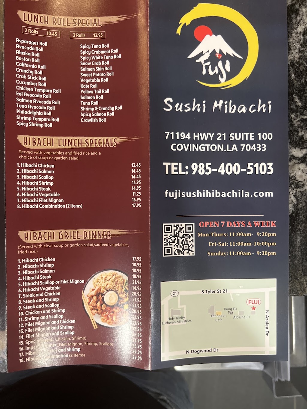 Fuji Sushi | restaurant | 71194 LA-21 suite 100, Covington, LA 70433, USA | 9854005103 OR +1 985-400-5103