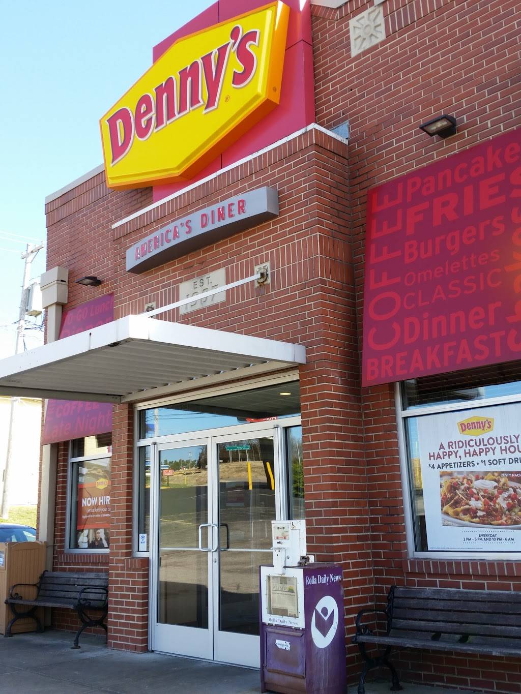 Dennys | restaurant | 1419 Martin Springs Dr Rd, Rolla, MO 65401, USA | 5734263996 OR +1 573-426-3996