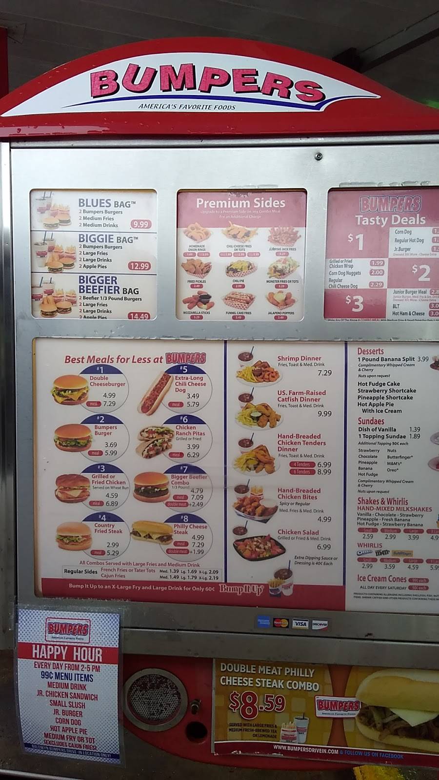 Bumpers Drive-In of America | restaurant | 618 N 4th St, Baldwyn, MS 38824, USA | 6623658834 OR +1 662-365-8834