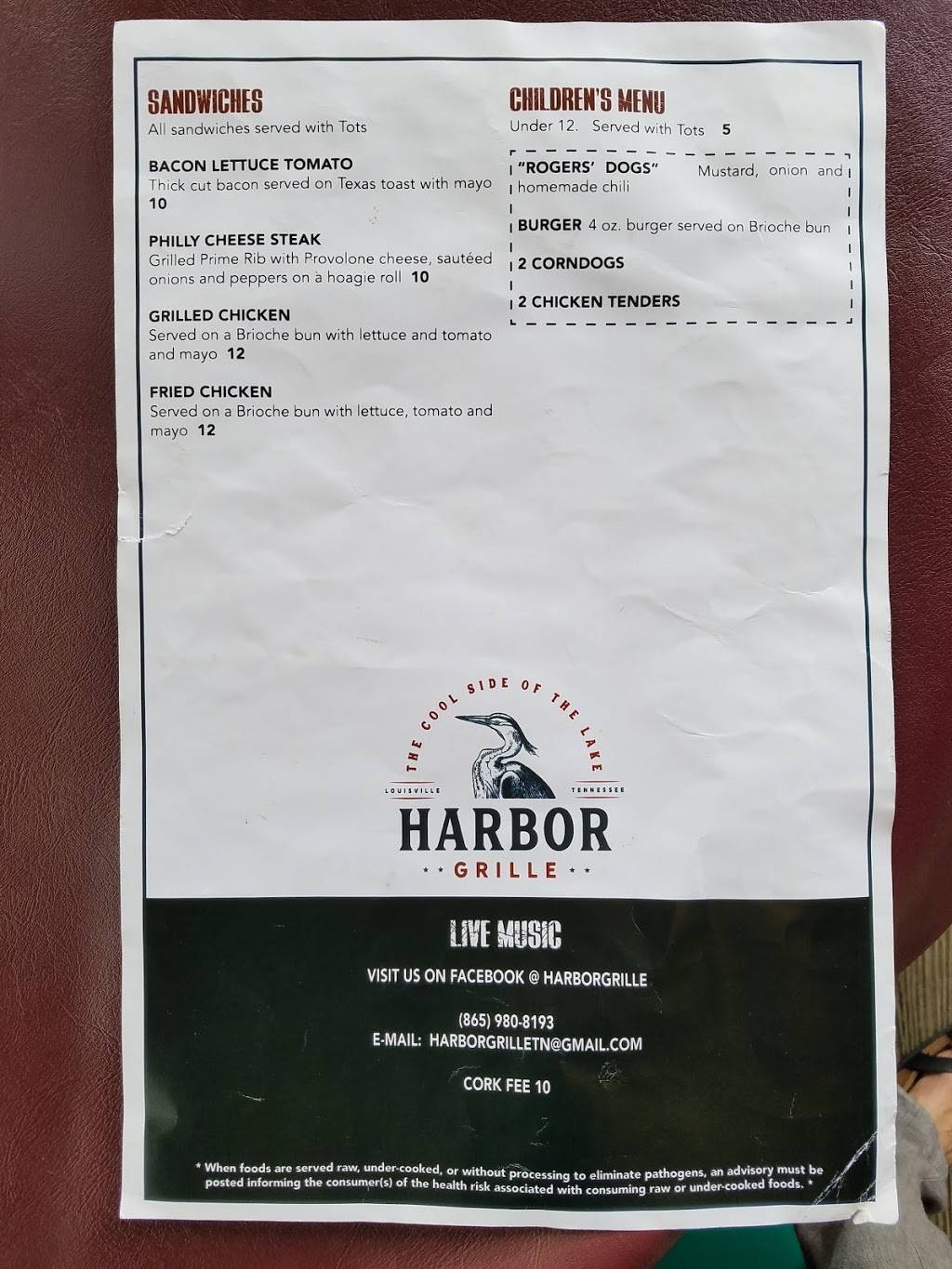 Harbor Grille 2932 Louisville Boatdock Rd, Louisville, TN 37777, USA