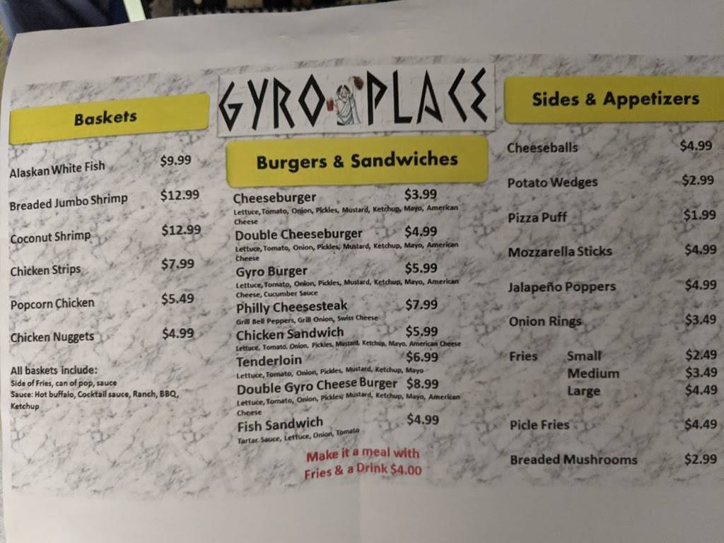 Gyro Place | restaurant | 300 Main Ave, Clear Lake, IA 50428, USA | 6413572525 OR +1 641-357-2525