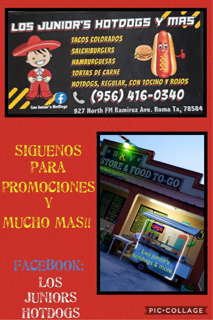Los Juniors HotDogs Y Mas | meal takeaway | 927 Efren Ramirez Ave, Roma, TX 78584, USA | 9564160340 OR +1 956-416-0340