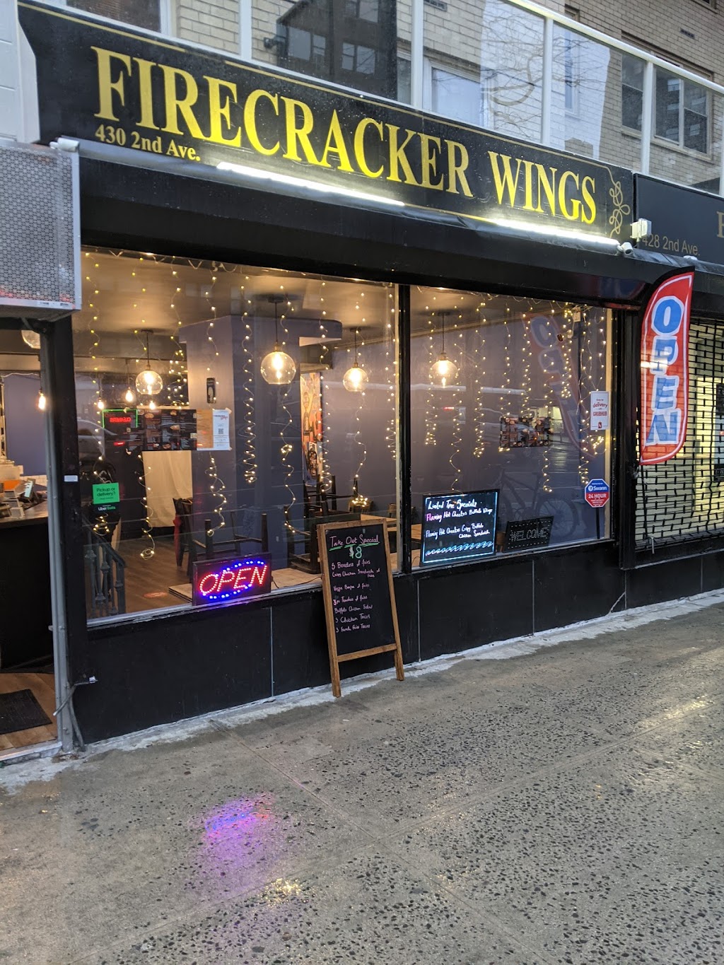 Firecracker Wings | restaurant | 430 2nd Ave, New York, NY 10010, USA | 6468385111 OR +1 646-838-5111