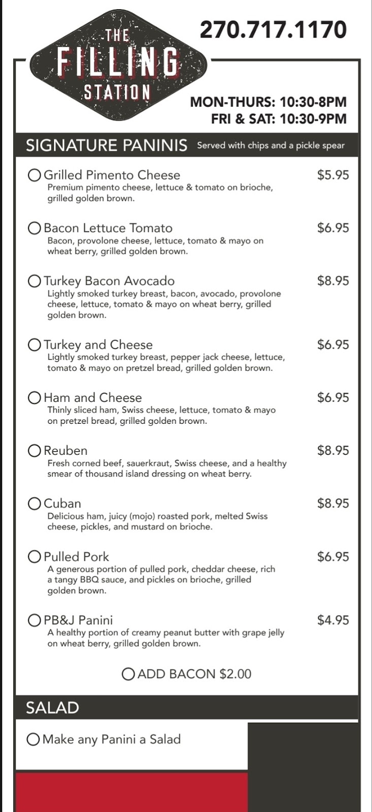 The Filling Station | restaurant | 1129 Bowling Green Rd, Russellville, KY 42276, USA | 2707171170 OR +1 270-717-1170