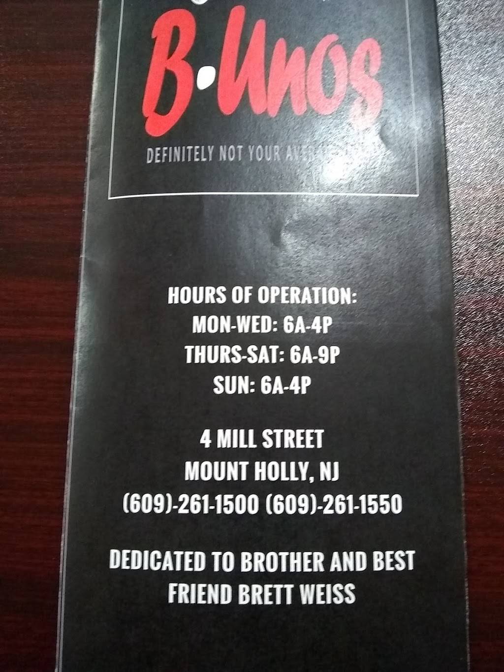 B-UNOS | 4 Mill St, Mt Holly, NJ 08060, USA