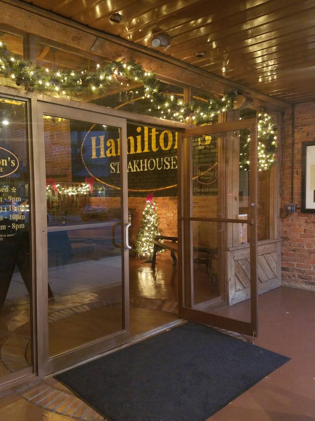 Hamiltons Steakhouse | restaurant | 132 Sunset Ave, Asheboro, NC 27203, USA | 3366105500 OR +1 336-610-5500
