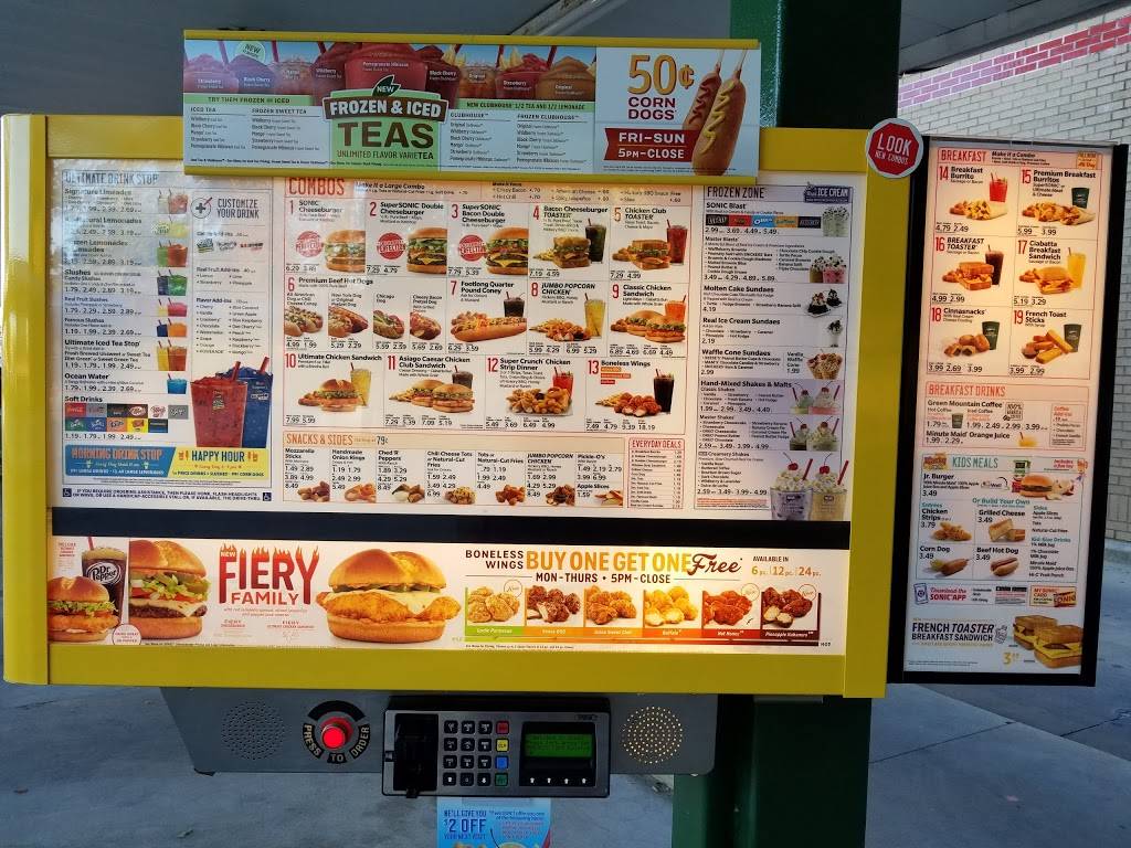 Sonic Drive-In | restaurant | 5938 Cliffdale Rd, Fayetteville, NC 28314, USA | 9108685756 OR +1 910-868-5756