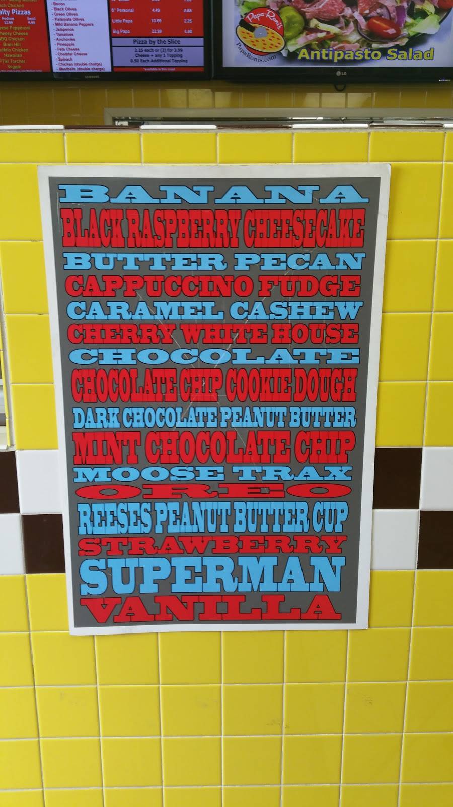 Papa Roni's Pizza & Ice Cream Restaurant 68 W State St, Barberton