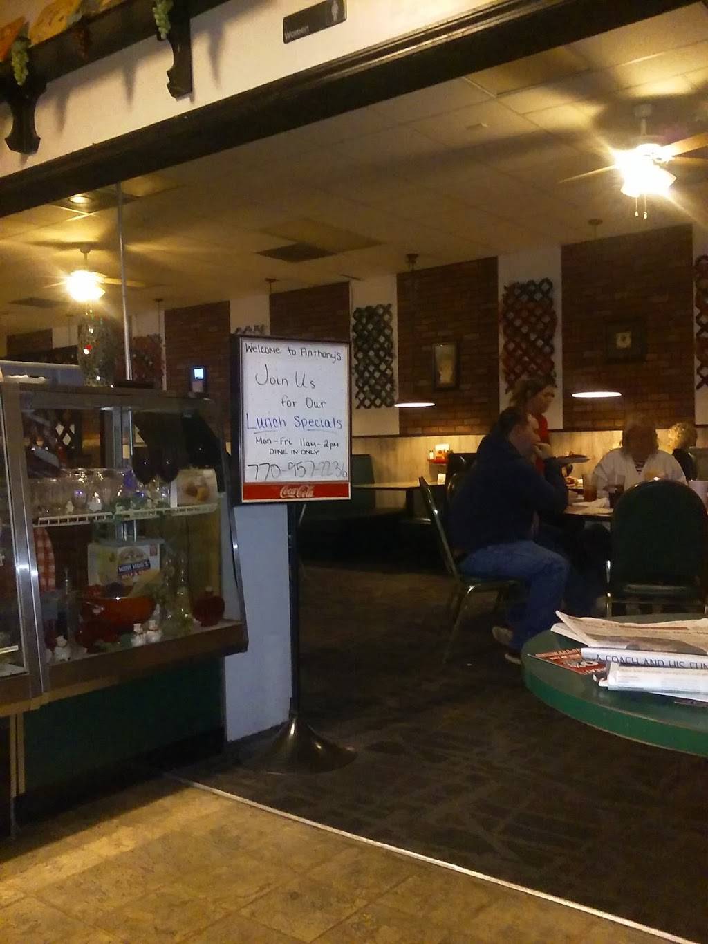 Anthony's Pizza & Pasta Restaurant 260 Keys Ferry St, McDonough, GA