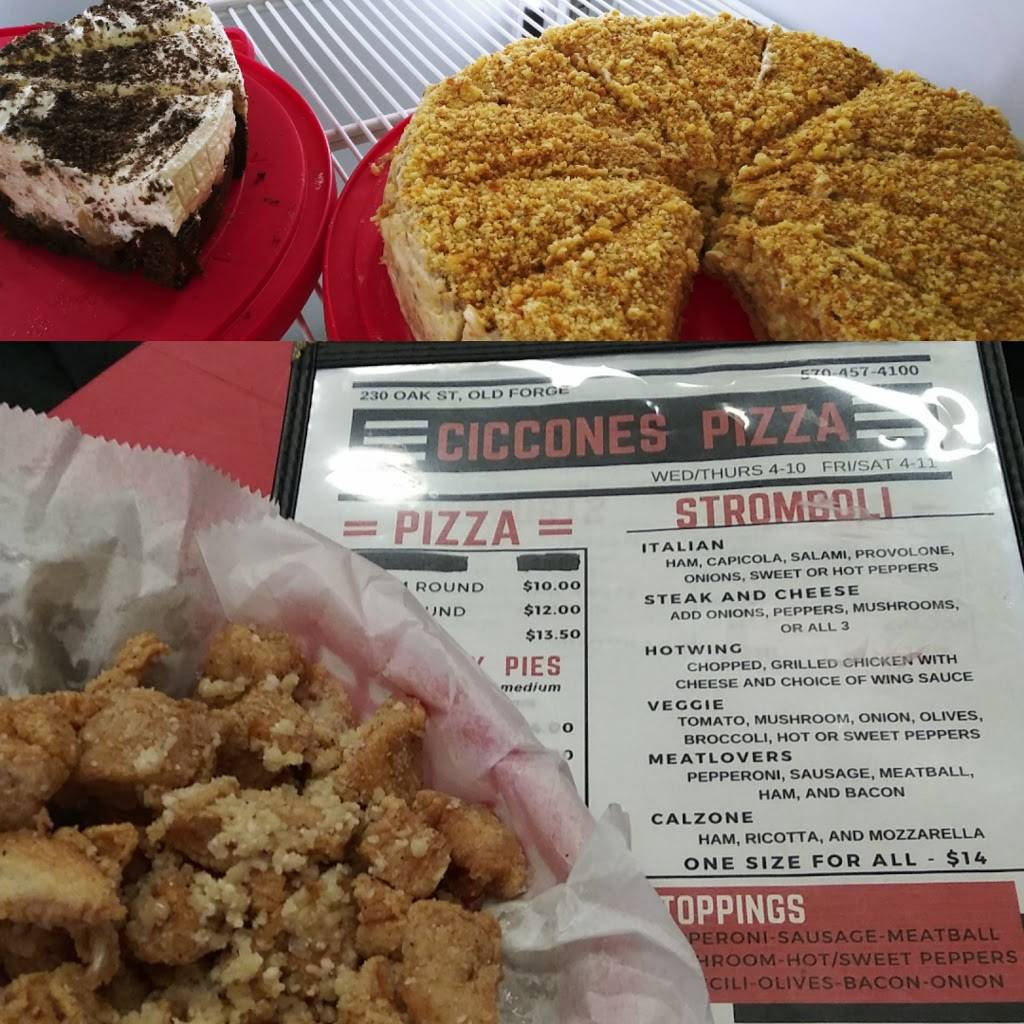 ciccones pizza | meal delivery | 230 Oak St, Old Forge, PA 18518, USA | 5704574100 OR +1 570-457-4100