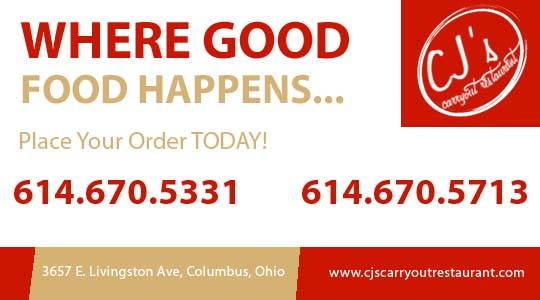 CJs Carryout Restaurant | meal takeaway | 3657 E Livingston Ave, Columbus, OH 43227, USA | 6146705331 OR +1 614-670-5331