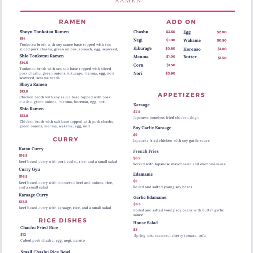Ramen Kowa | restaurant | 445 California Ave, Palo Alto, CA 94306, USA | 4088834972 OR +1 408-883-4972