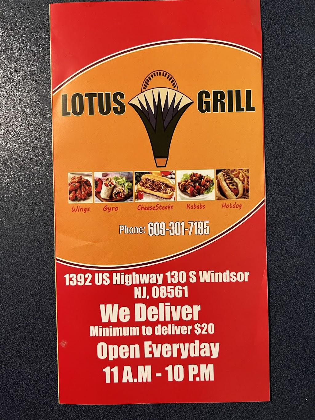 Lotus Grill | restaurant | 1392 US-130, Windsor, NJ 08561, USA | 6093017195 OR +1 609-301-7195