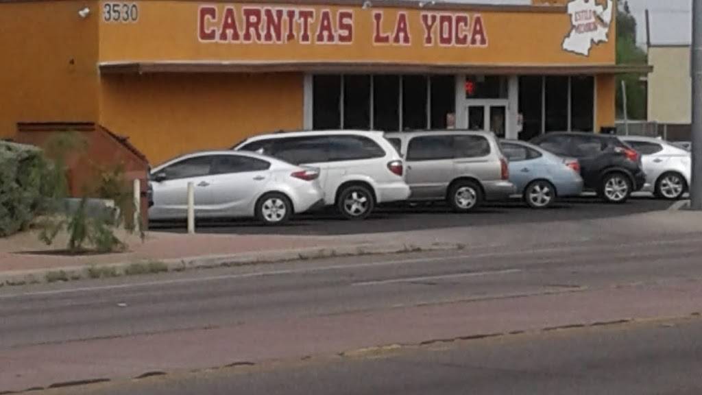 Carnitas La Yoca | restaurant | 3530 S 6th Ave, Tucson, AZ 85713, USA | 5209072662 OR +1 520-907-2662