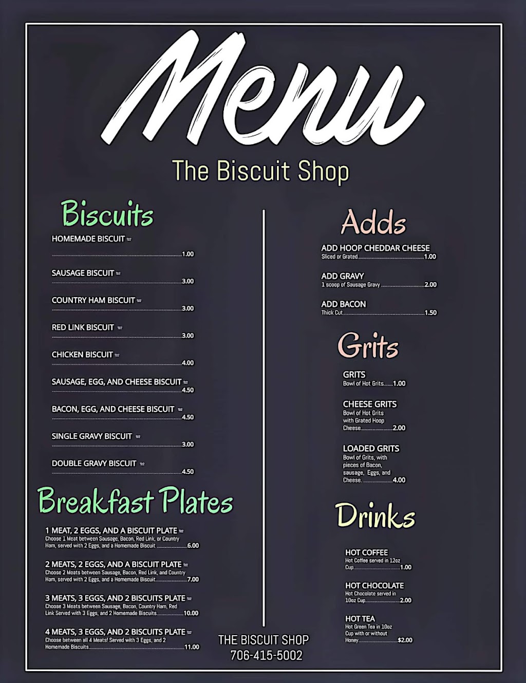 The Biscuit Shop | restaurant | 19 Pyne Rd, LaGrange, GA 30240, USA | 7064155002 OR +1 706-415-5002