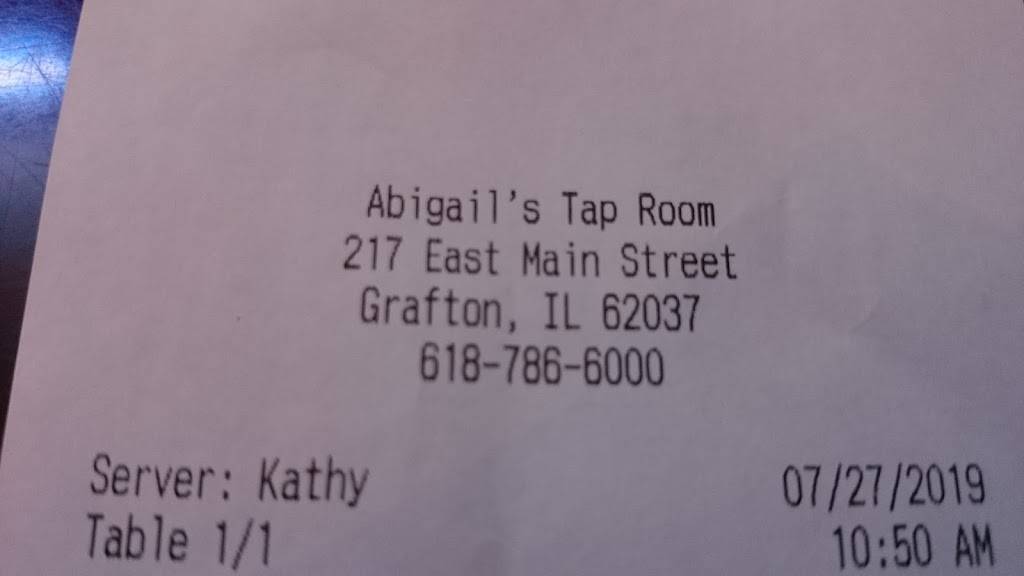 Abigails | restaurant | 217 E Main St, Grafton, IL 62037, USA | 6187866000 OR +1 618-786-6000