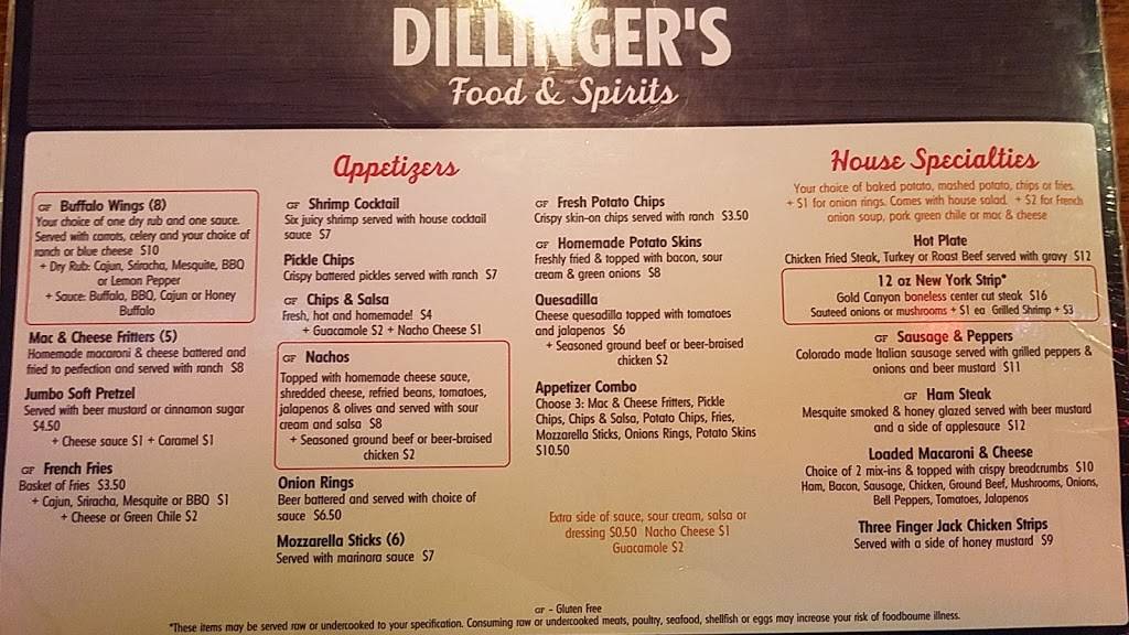 Dillingers Food & Spirits | night club | 1202 Centaur Village Dr, Lafayette, CO 80026, USA | 3036666979 OR +1 303-666-6979