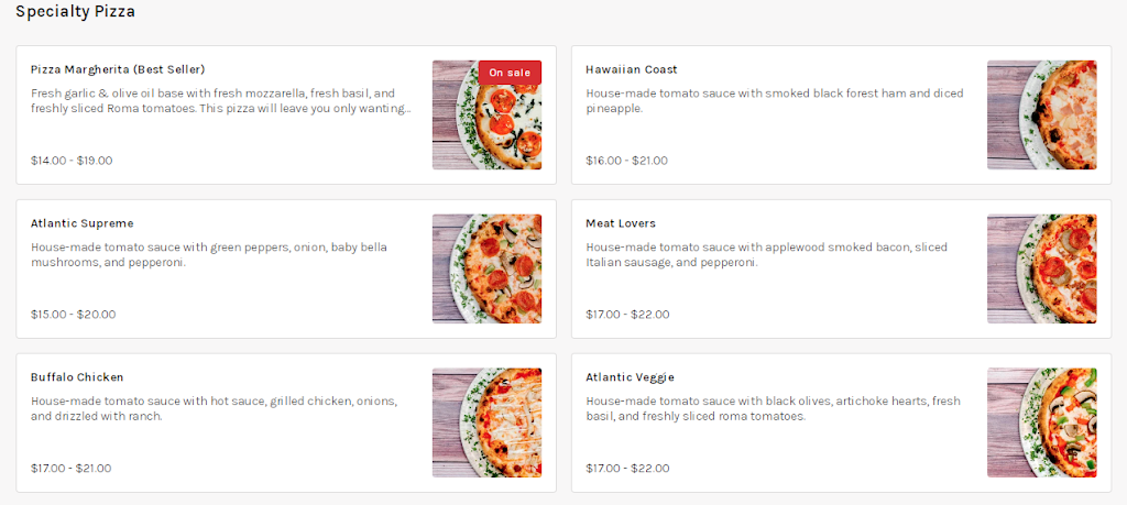 Atlantic Crust Brick Oven Pizza | meal delivery | 1021 2nd Ave N Unit 1, North Myrtle Beach, SC 29582, USA | 8434815909 OR +1 843-481-5909