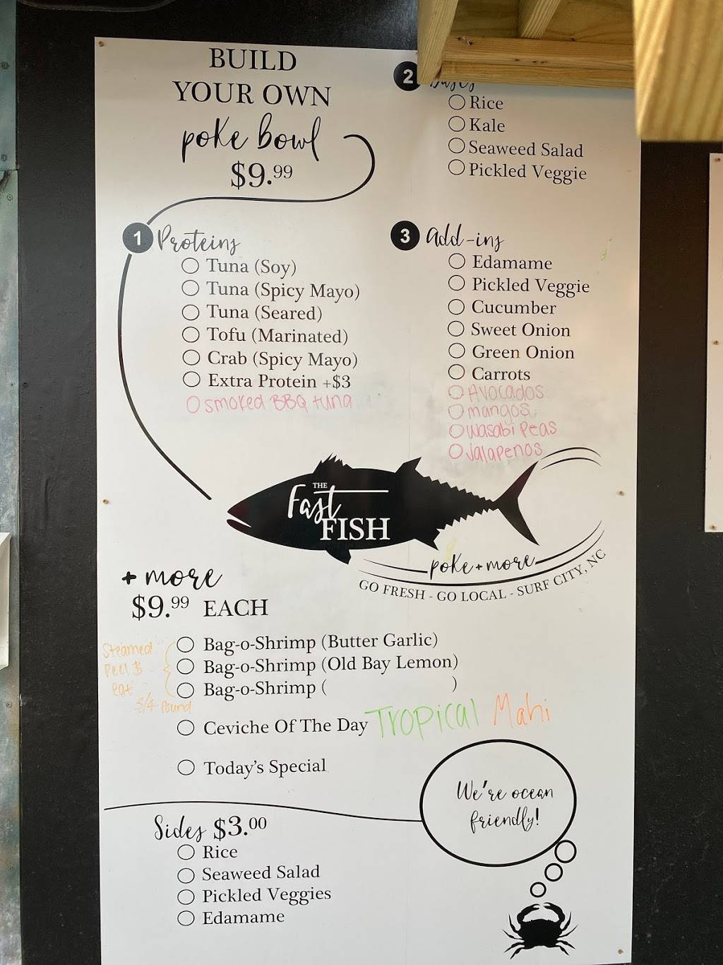 The Fast Fish ? poke + more | restaurant | 205 Roland Ave, Surf City, NC 28445, USA | 9105410886 OR +1 910-541-0886