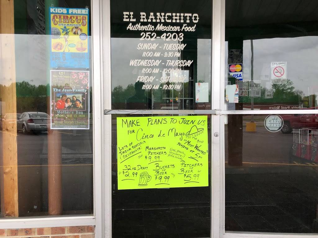 El Ranchito Restaurant | restaurant | 303 S Commercial St #3, Harrisburg, IL 62946, USA | 6182524203 OR +1 618-252-4203