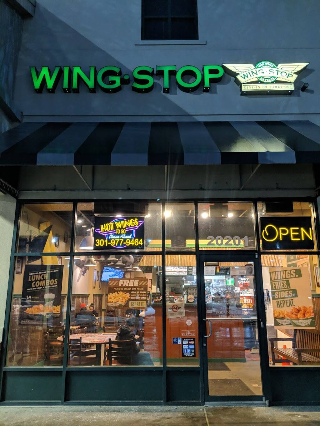 Wingstop | restaurant | 20201 Goshen Rd, Gaithersburg, MD 20879, USA | 3019779464 OR +1 301-977-9464