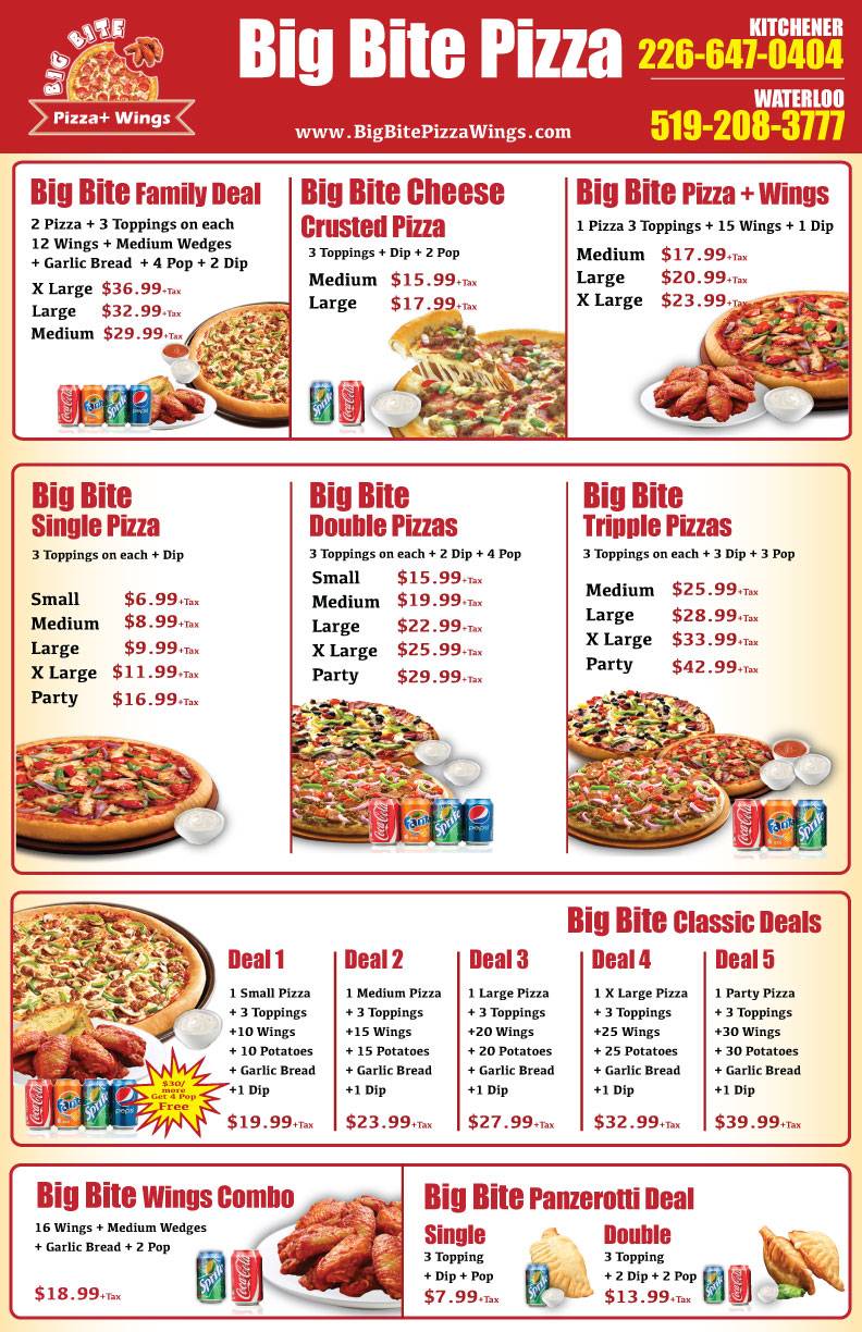 Big Bite Pizza + Wings | 645 Laurelwood Dr, Waterloo, ON N2V 2S9, Canada