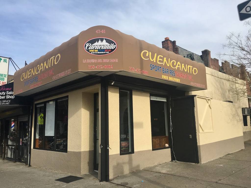 Cuencanito Sport Bar Restaurant | restaurant | 47-61 47th St, Woodside, NY 11377, USA | 7184720101 OR +1 718-472-0101