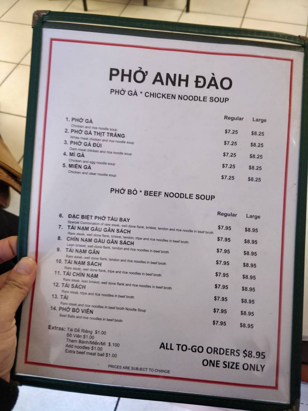 Pho Anh Dao | restaurant | Sacramento, CA 95823, USA