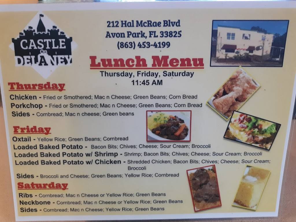 Castle On Delaney Restaurant 212 Castle St Avon Park Fl 335 Usa