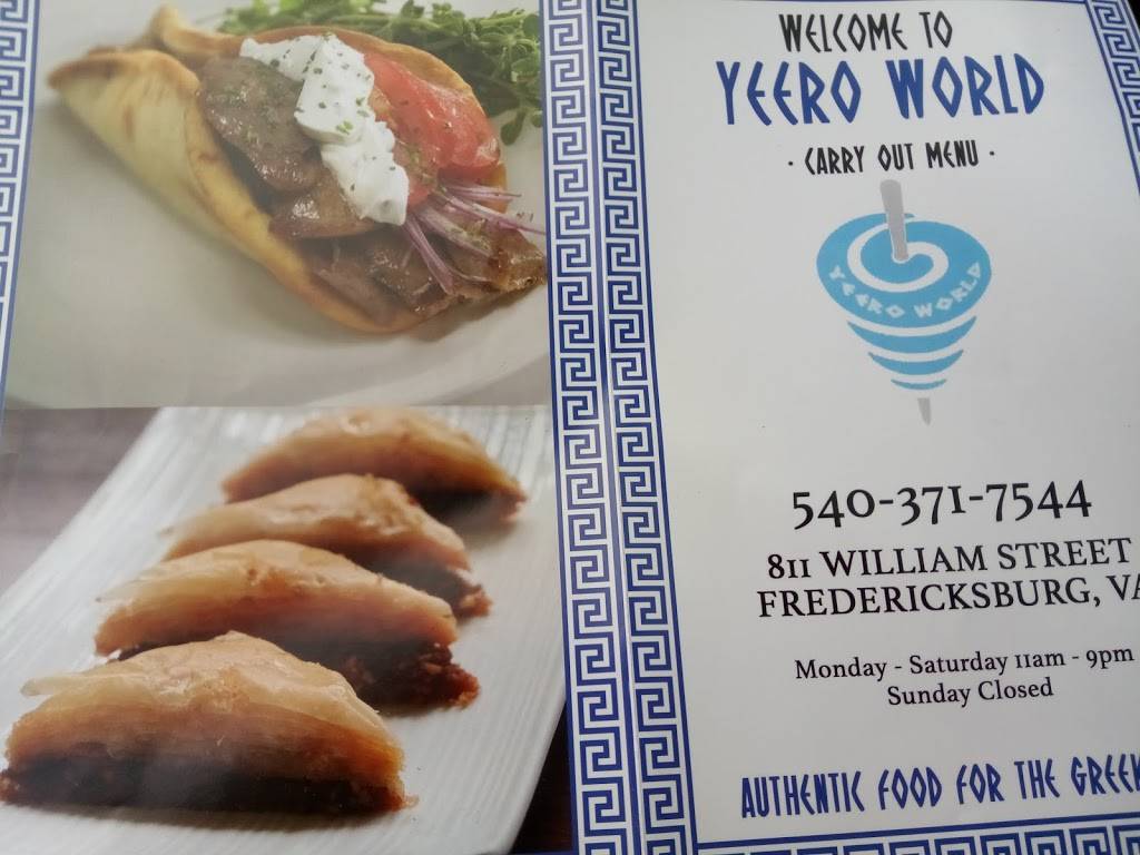 Yeero World | restaurant | 811 William St, Fredericksburg, VA 22401, USA | 5403717544 OR +1 540-371-7544