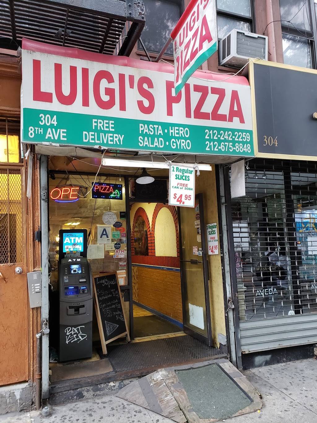 Luigis Pizza | meal delivery | 4869, 304, 8th Ave, New York, NY 10001, USA | 2122422259 OR +1 212-242-2259