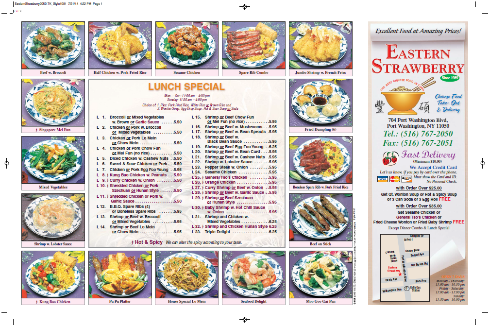 Eastern Strawberry Kitchen | restaurant | 704 Port Washington Blvd # A, Port Washington, NY 11050, USA | 5167672050 OR +1 516-767-2050