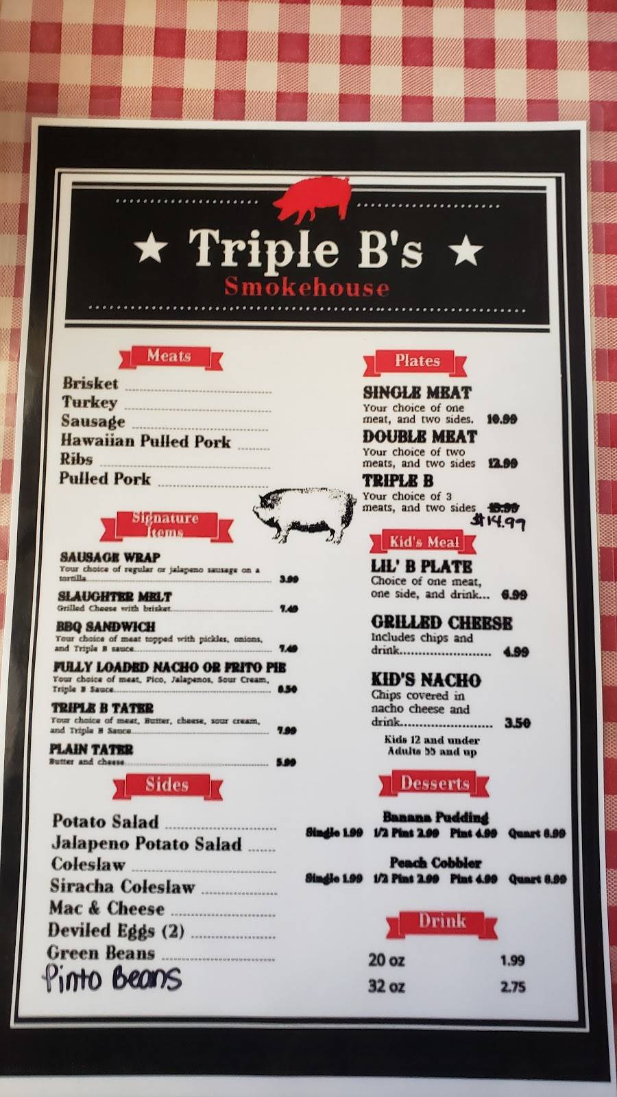 Triple B's Smokehouse Restaurant 10600 N River Crossing, Woodway