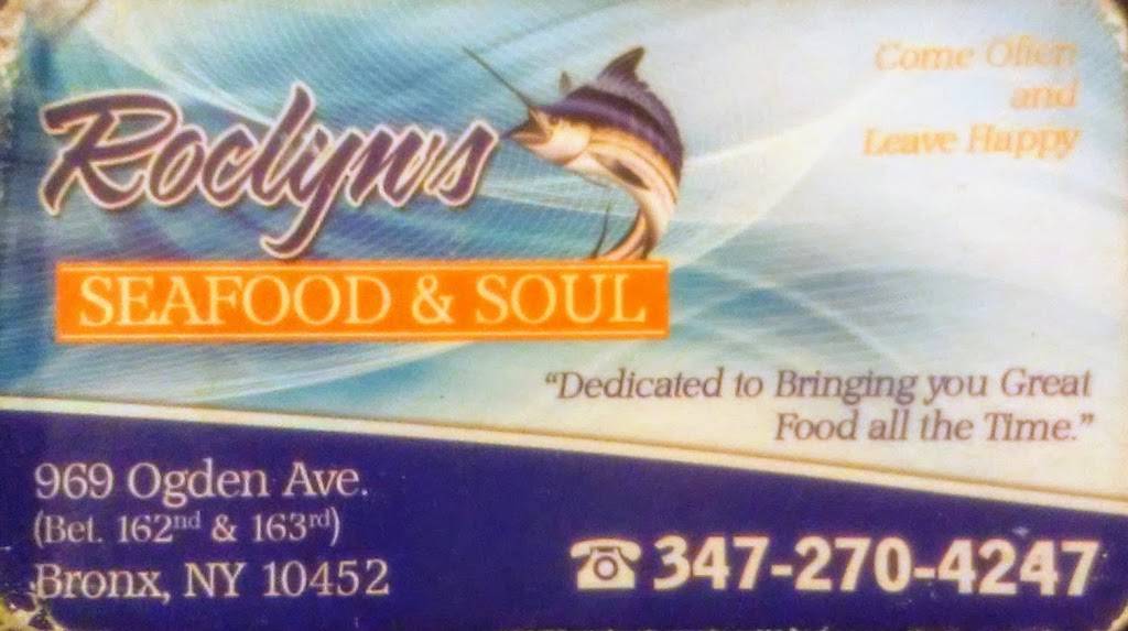 Roclyns Seafood & Soul | restaurant | 969 Ogden Ave, Bronx, NY 10452, USA | 3472704247 OR +1 347-270-4247