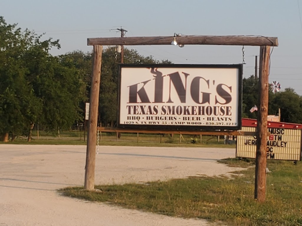 Kings Texas Smokehouse | restaurant | 1029 TX-55, Camp Wood, TX 78833, USA | 8305974242 OR +1 830-597-4242