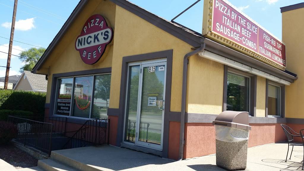 Nicks Pizza & Beef | restaurant | 815 Mannheim Rd, Bellwood, IL 60104, USA | 7084932200 OR +1 708-493-2200