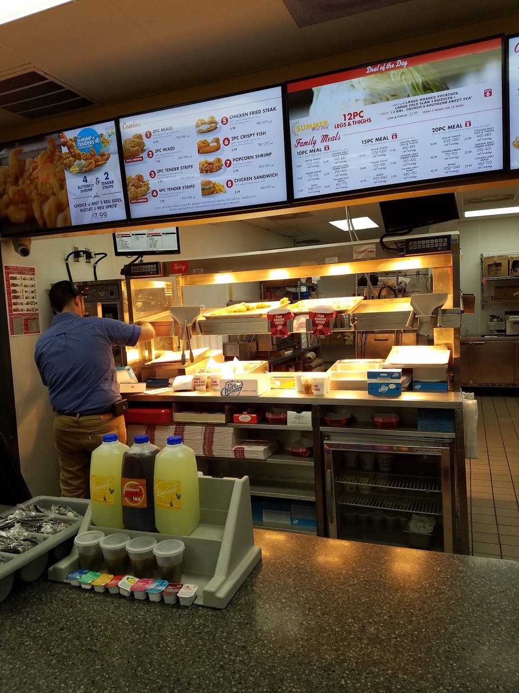 Churchs Chicken | restaurant | 16151 W I-10, Baytown, TX 77523, USA | 2815764600 OR +1 281-576-4600