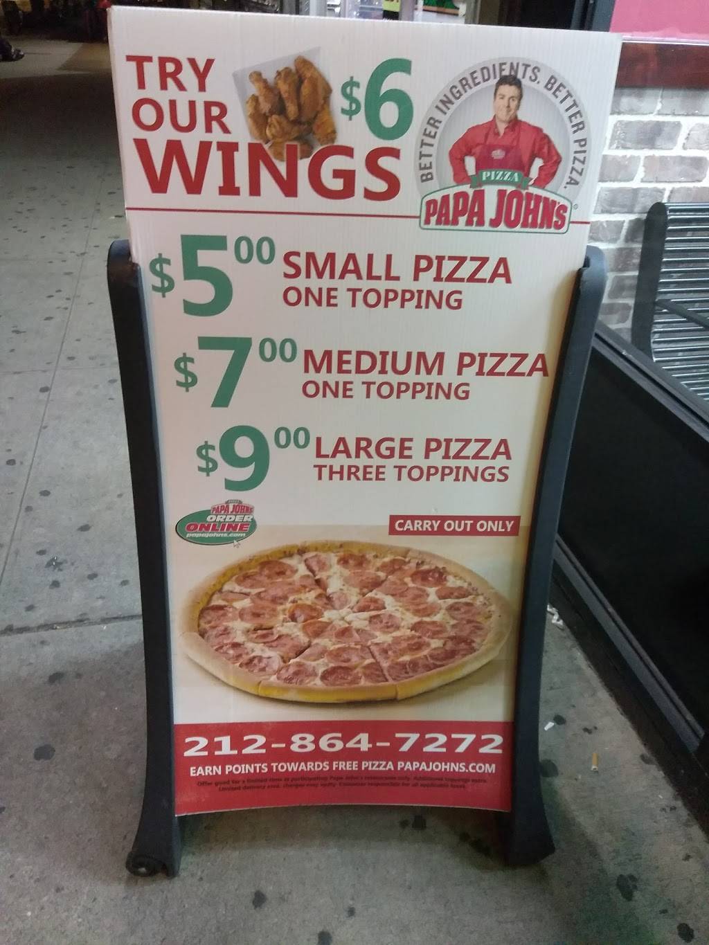 Papa Johns Pizza | restaurant | 896 Amsterdam Ave, New York, NY 10025, USA | 2128647272 OR +1 212-864-7272