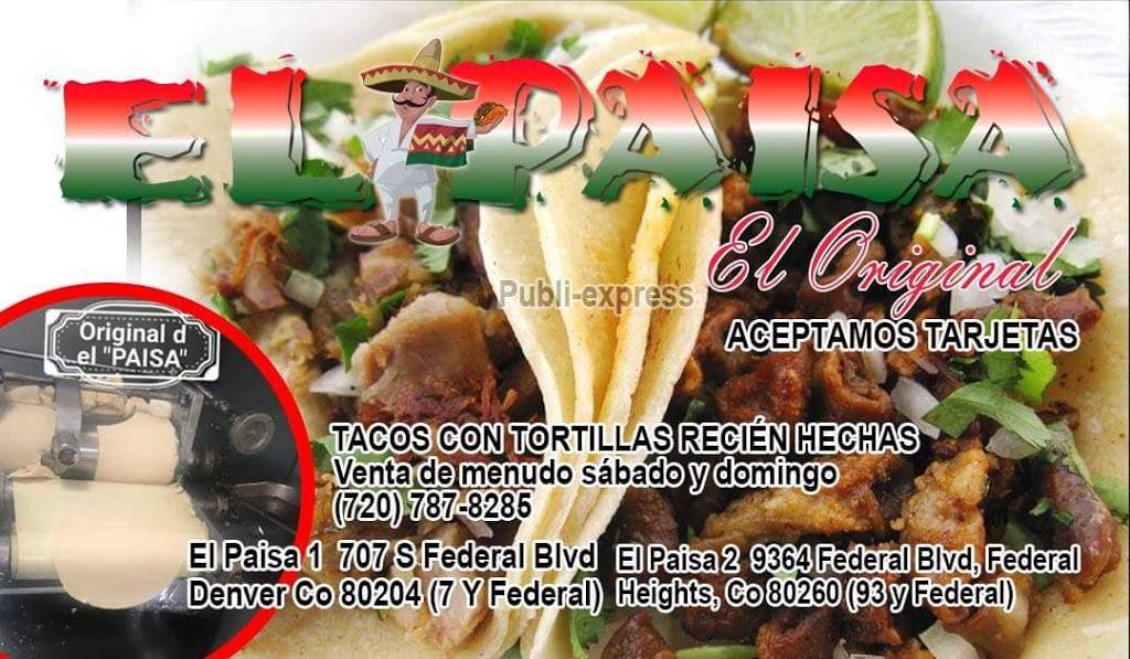 TACOS Y MARISCOS "EL PAISA" Restaurant 707 N Federal Blvd, Denver