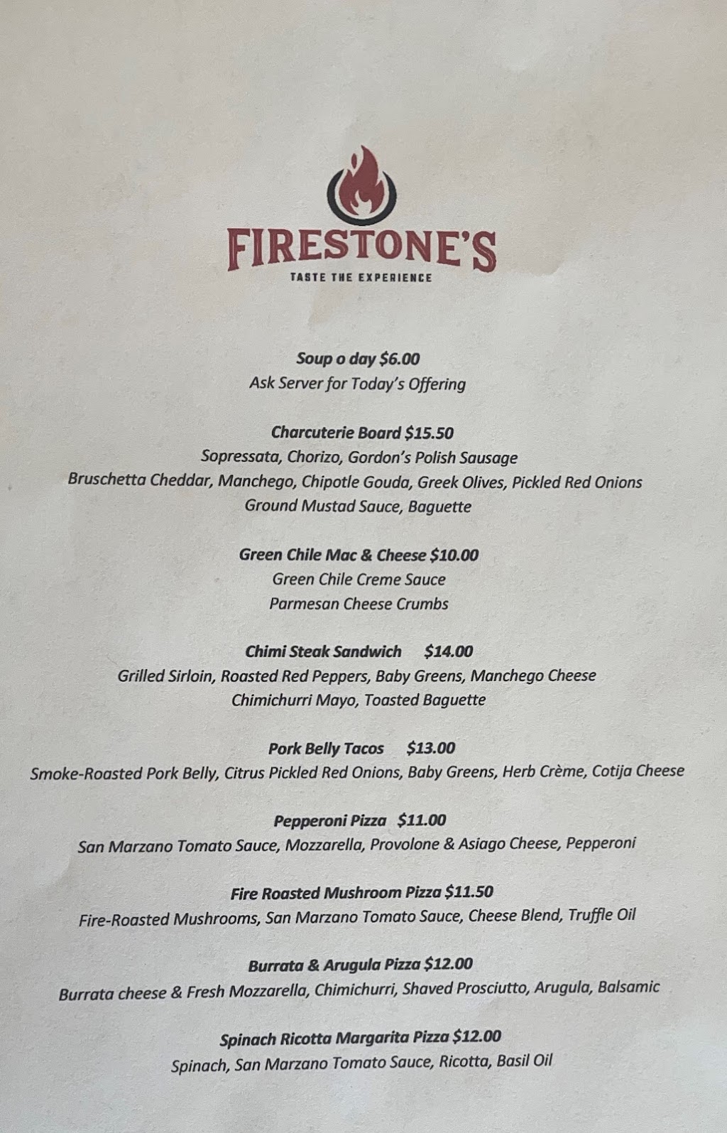 Firestones | restaurant | 4823 Peach St, Erie, PA 16509, USA | 8148645640 OR +1 814-864-5640