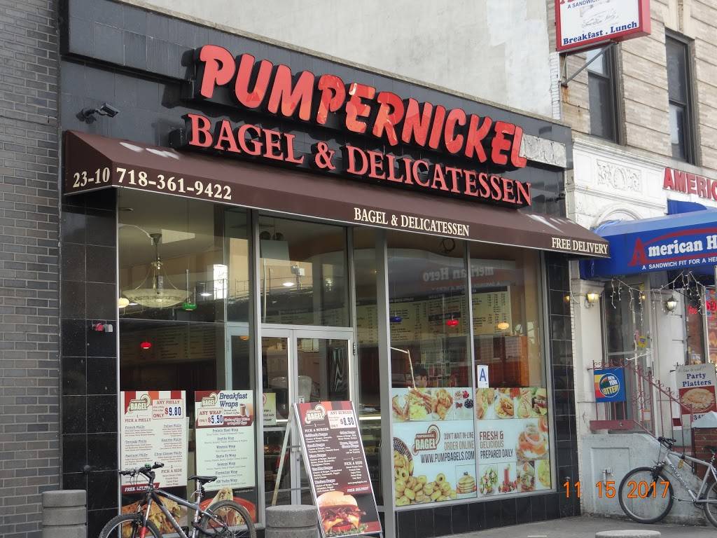 Pumpernickel Bagel and Delicatessen | bakery | 2310 44th Dr, Long Island City, NY 11101, USA | 7183619422 OR +1 718-361-9422